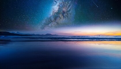 night sky and sea