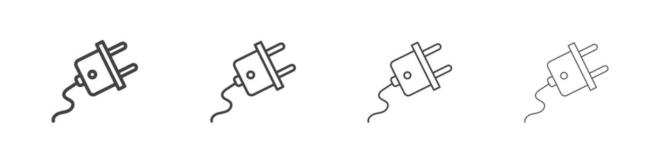 Plug icons for graphic and web design.