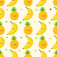 Cute fruit pattern background