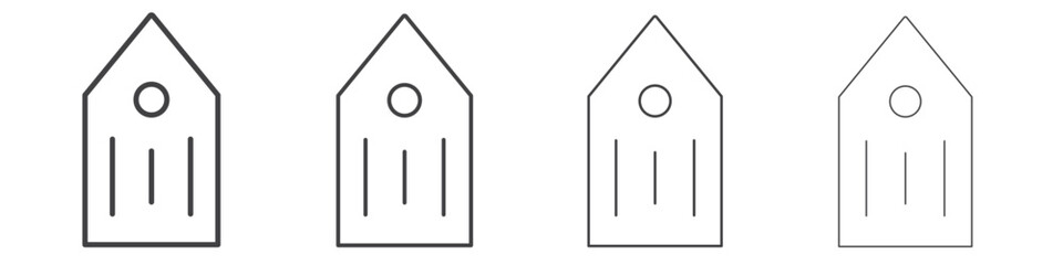 Label icons for graphic and web design.