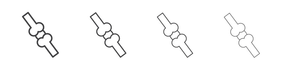 Joint icons for graphic and web design.