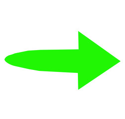 vector green arrow icon on white background