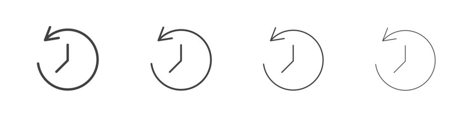 History icons for graphic and web design.