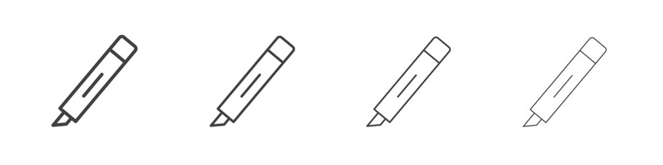 Highlighter icons for graphic and web design.