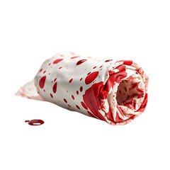 Stained Fabric with Red Liquid 