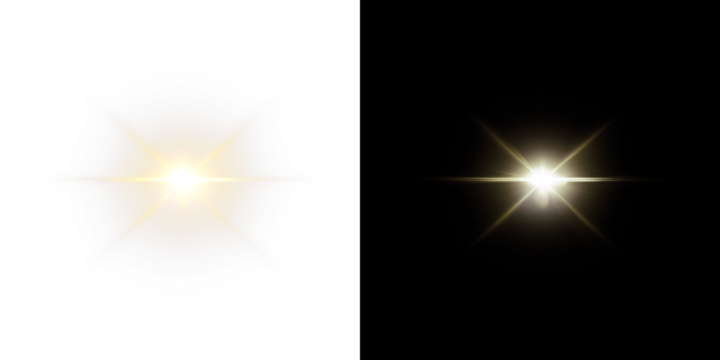 Glowing light flare effects PNG overlay for photography and design, starburst and shimmer, transparent background