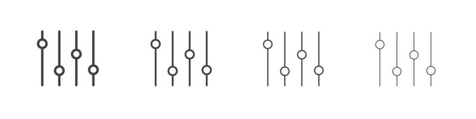 Equalizer icons for graphic and web design.