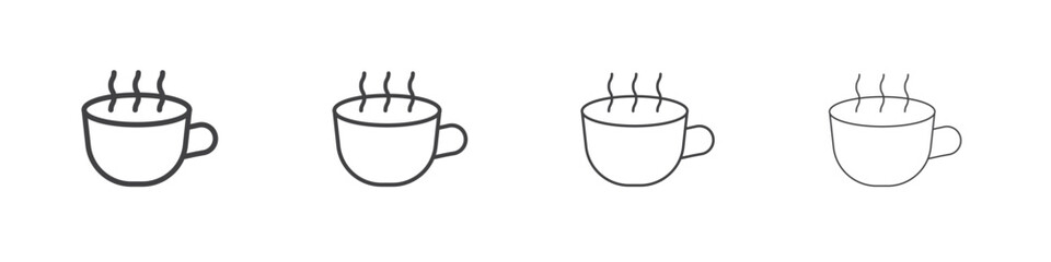 Coffee icons for graphic and web design.