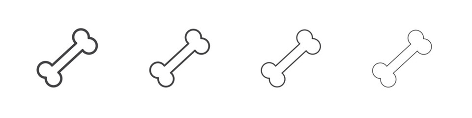 Bone icons for graphic and web design.