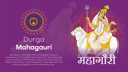 Durga Mahagauri The Eighth Form of Goddess Durga Navratri Day 8