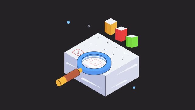Growth Report with Magnifying Animation alpha channel