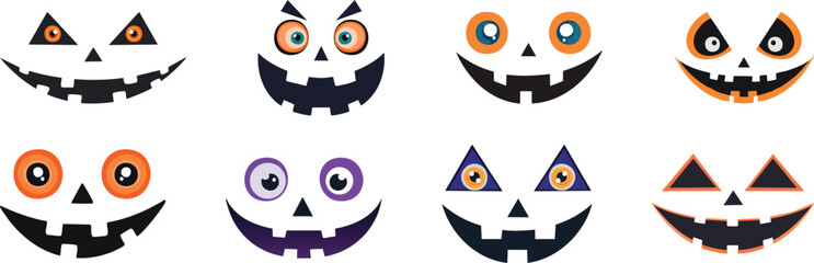 Halloween pumpkin evil, spooky, horror, smiling,  faces, expression, element, smiley, scared, screaming, spirit, teeth, fear, orange, 