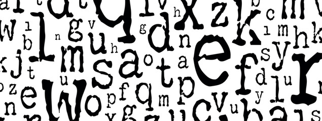 Creative and modern background with letters.	