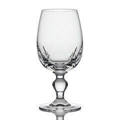 Elegant crystal stemmed glass isolated PNG with Transparent Background