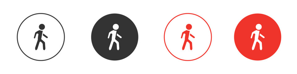 Walk icon symbol in black. icon design vector stock