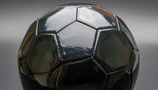 Close-up of a black soccer ball (2)