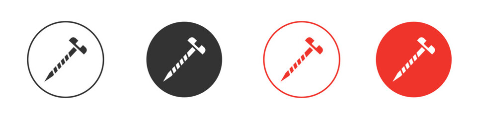 Screw icon symbol in black. icon design vector stock