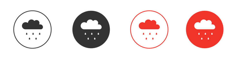 Rain icon symbol in black. icon design vector stock