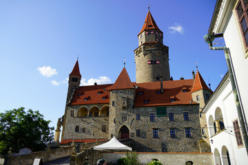Fototapeta premium Scenic View of Massive Brick Castle