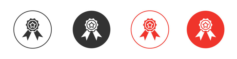 Medal icon symbol in black. icon design vector stock