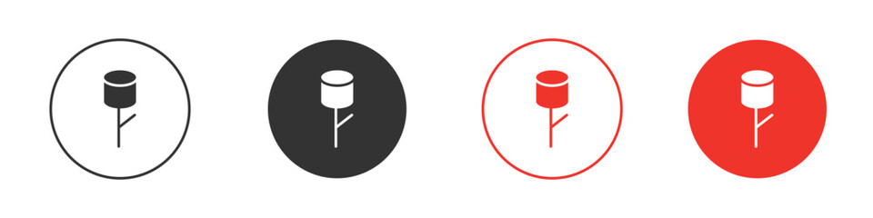 Marshmallow icon symbol in black. icon design vector stock
