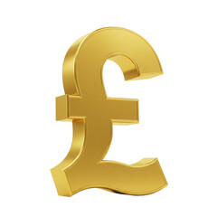 Golden pound sign isolated PNG with Transparent Background