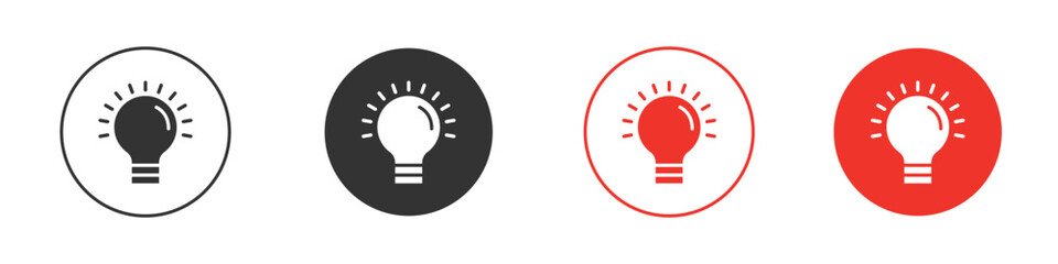 Idea icon symbol in black. icon design vector stock