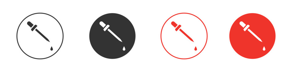 Eye dropper icon symbol in black. icon design vector stock