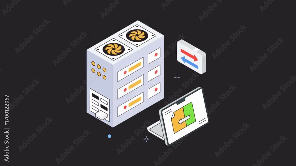 Poster server infrastructure animation alpha channel