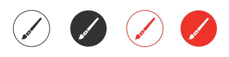 Brush icon symbol in black. icon design vector stock
