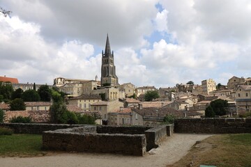 Vue d'ensemble du village, village de Saint Emilion, d&eacute;partement de la Gironde, France