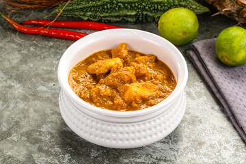 Indian cuisine - spicy chicken curry
