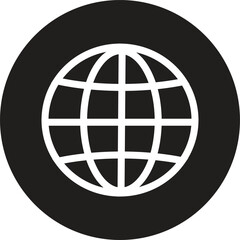 Obraz premium black globe icon vector