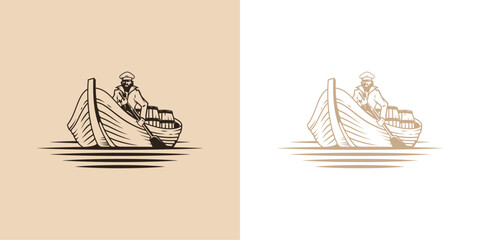 SAILOR ON BOAT LOGO