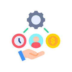 Resource Allocation flat color icon