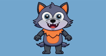 Obraz premium Cartoon Werewolf, Halloween Character, Adorable Werewolf, Cartoon Beast, Halloween Creature, Fantasy Monster, Cute Werewolf, Whimsical Werewolf, Cartoon Monster, Halloween Fun, Fantasy Beast, Cute Mon