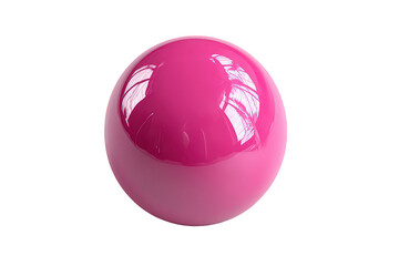 Fototapeta premium Glossy Pink Sphere On Black Background