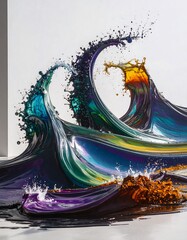 Abstract liquid waves