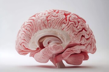 Human brain anatomy model for medical study and educational purposes