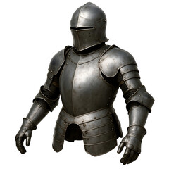 Medieval Knight Armor Isolated on White Background