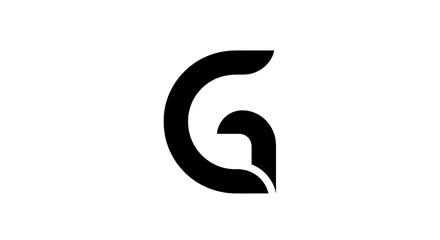 Fototapeta premium Simple black letter g logo