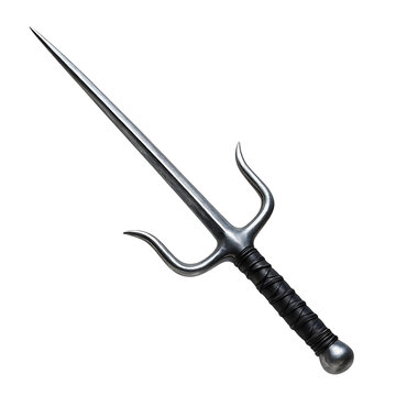 Sai Martial Arts Weapon Isolated on White Background