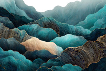 Abstract Mountain Landscape Digital Art