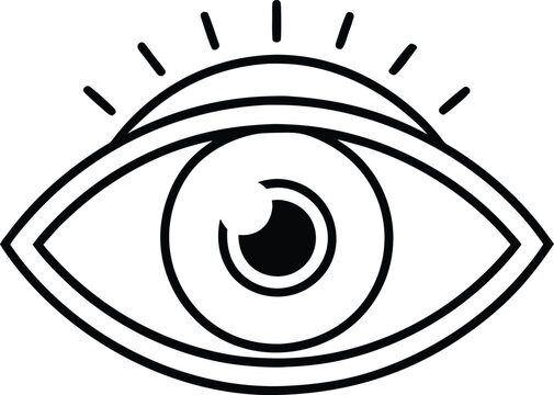 eye examination optometry vector symbol.