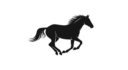 Obraz premium Running horse silhouette