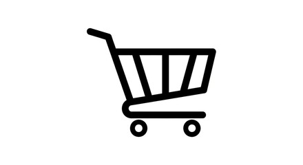 Shopping cart icon outline
