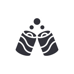 Conceptual Celebration Toast With Two Mugs Symbolizing Joyful Gathering And Festivity