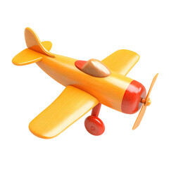 Yellow toy airplane illustration