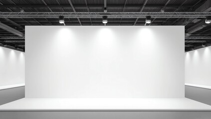 Pop Up basic unit Advertising banner media display backdrop. 3d illustration
