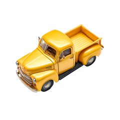 Yellow vintage pickup truck toy